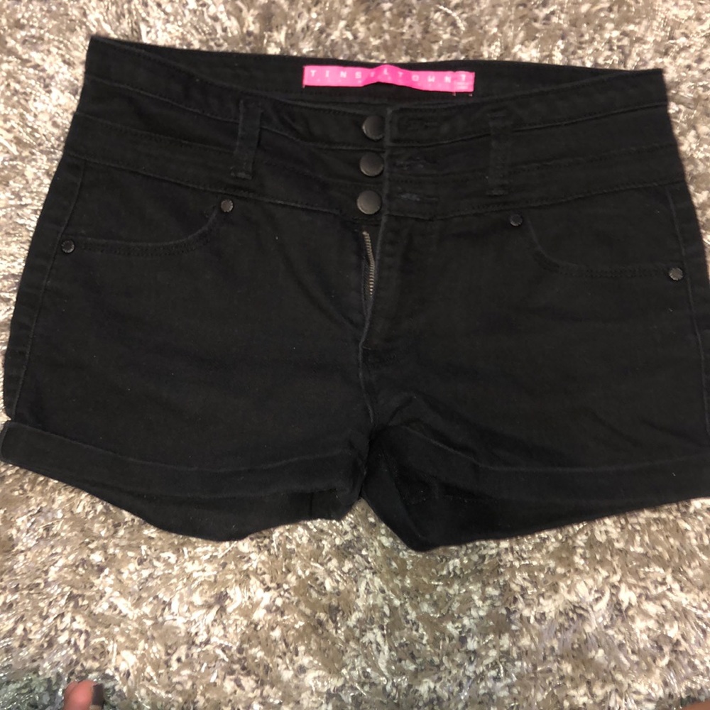 Black High Waisted Shorts